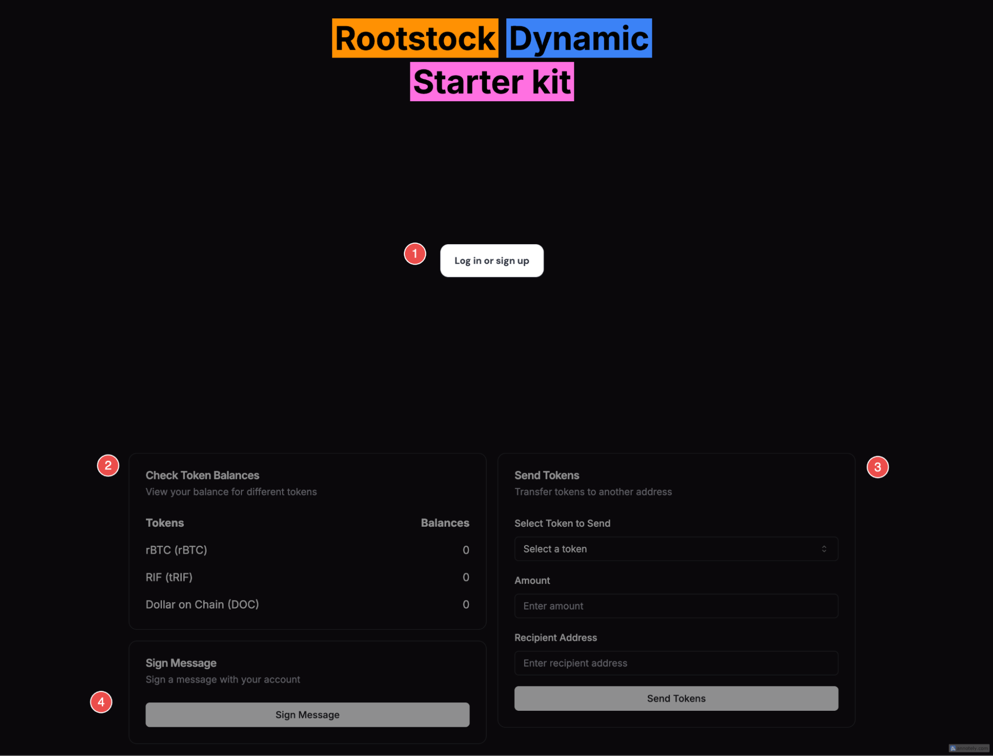 Connect wallet using DynamicWidget component